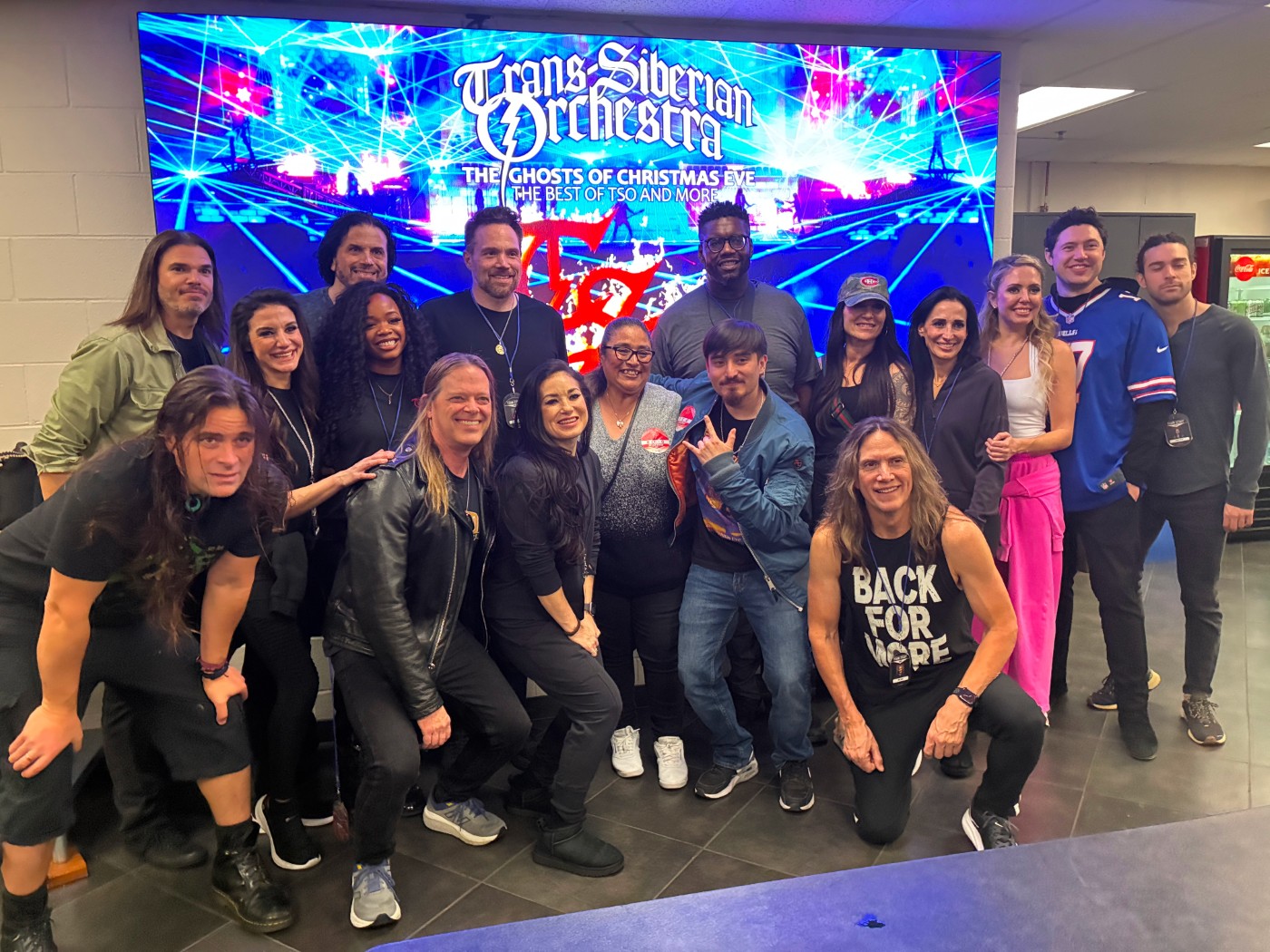 TSO 2025 KSAT-TV Meet & Greet Winners backstage photo – TSO cast, Antonia Garcia and son, Ian (both centered) TSO 2025 KSAT-TV Meet & Greet Winners backstage photo – TSO cast, Antonia Garcia and son, Ian (both centered)